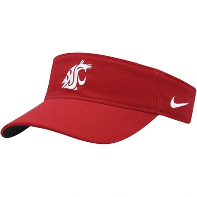 Shop Nike Washington State Cougars Crimson Sideline Performance Visor