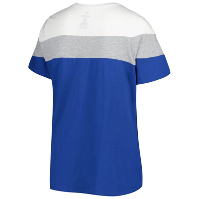 Shop Profile White/royal Kansas City Royals Plus Size Colorblock T-shirt