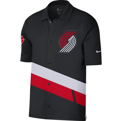 Shop Nike Black/red Portland Trail Blazers 2021/22 City Edition Therma Flex Showtime Short Sleeve Full-sn