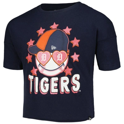Shop New Era Girls Youth  Navy Detroit Tigers Team Half Sleeve T-shirt