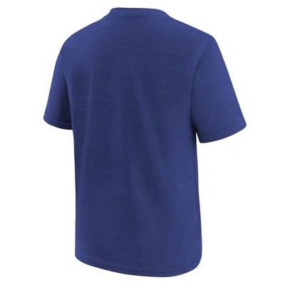 Shop Nike Youth  Royal Chicago Cubs Rewind Retro Tri-blend T-shirt