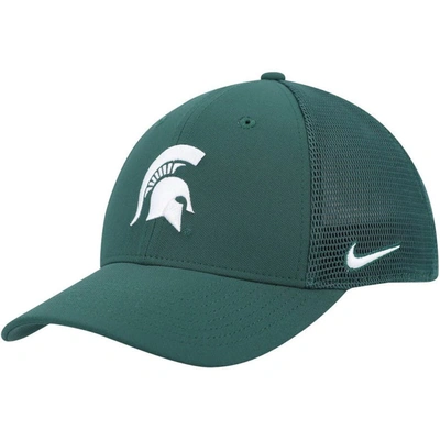 Shop Nike Green Michigan State Spartans Legacy91 Meshback Swoosh Performance Flex Hat