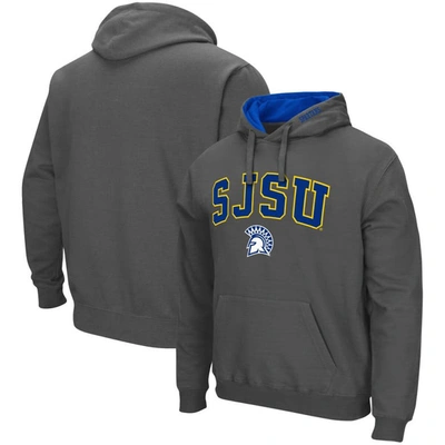 Shop Colosseum Charcoal San Jose State Spartans Arch And Logo Pullover Hoodie