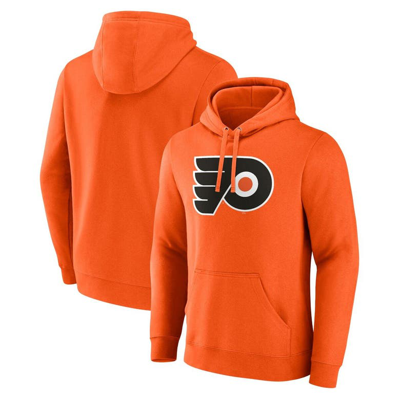 Shop Fanatics Branded Orange Philadelphia Flyers Primary Team Logo Pullover Hoodie