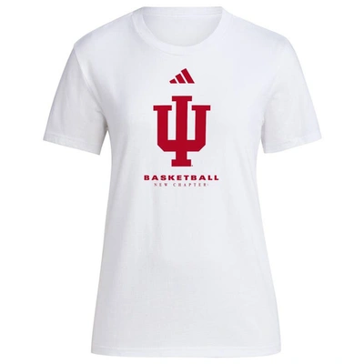 Shop Adidas Originals Adidas  White Indiana Hoosiers Bench T-shirt