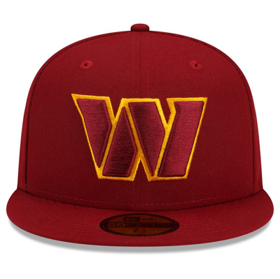 Shop New Era Burgundy Washington Commanders Team Basic 59fifty Fitted Hat