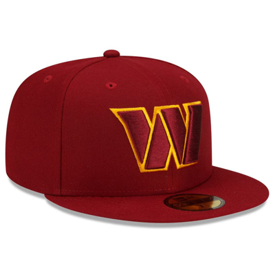 Shop New Era Burgundy Washington Commanders Team Basic 59fifty Fitted Hat