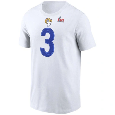 Shop Nike Odell Beckham Jr. White Los Angeles Rams Super Bowl Lvi Name & Number T-shirt