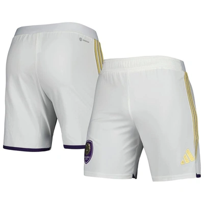 Shop Adidas Originals Adidas White Orlando City Sc 2023 Away Aeroready Authentic Shorts