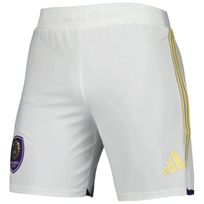 Shop Adidas Originals Adidas White Orlando City Sc 2023 Away Aeroready Authentic Shorts
