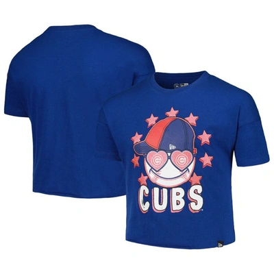 Shop New Era Girls Youth  Royal Chicago Cubs Team Half Sleeve T-shirt