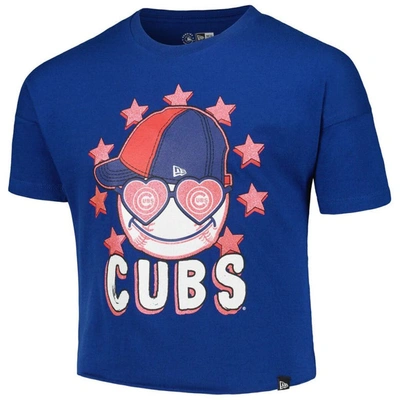 Shop New Era Girls Youth  Royal Chicago Cubs Team Half Sleeve T-shirt