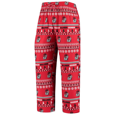 Shop Concepts Sport Red Georgia Bulldogs Ugly Sweater Knit Long Sleeve Top And Pant Set