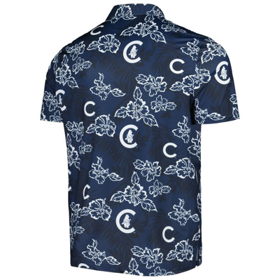 Shop Reyn Spooner Navy Chicago Cubs Cooperstown Collection Puamana Print Polo