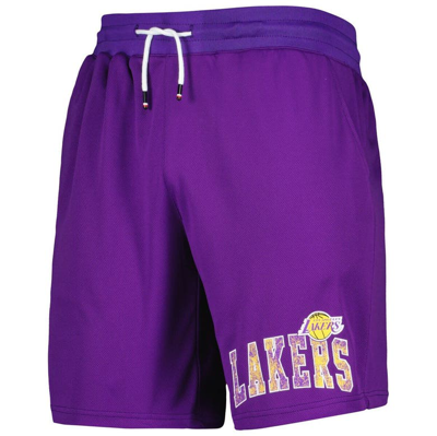 Shop Tommy Jeans Purple Los Angeles Lakers Mike Mesh Basketball Shorts