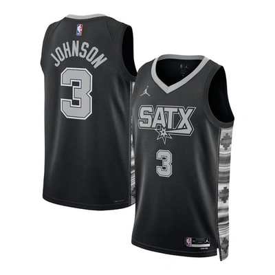 Shop Jordan Brand Unisex  Keldon Johnson Black San Antonio Spurs Swingman Jersey