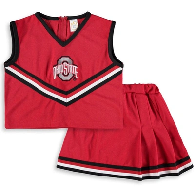 Shop Little King Girls Youth Scarlet Ohio State Buckeyes Two-piece Cheer Set