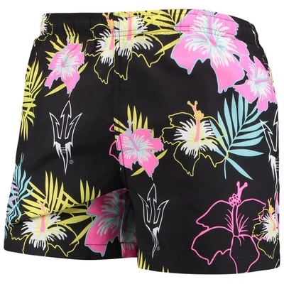 Shop Foco Black Arizona State Sun Devils Neon Floral Swim Trunks