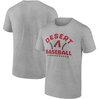 Shop Fanatics Branded Heathered Gray Arizona Diamondbacks Iconic Go For Two T-shirt