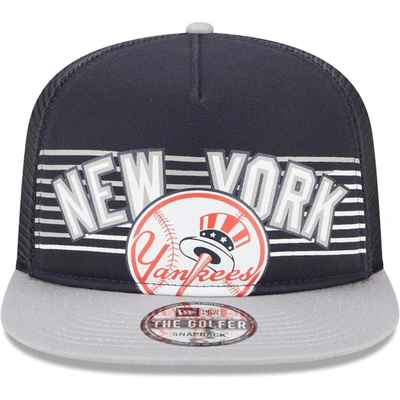 Shop New Era Navy New York Yankees Speed Golfer Trucker Snapback Hat