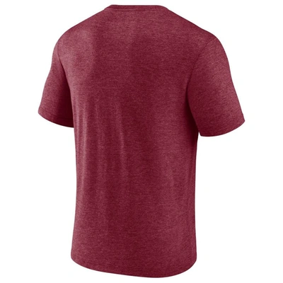 Shop Fanatics Branded Burgundy Colorado Avalanche 2022 Stanley Cup Champions Slap Shot Tri-blend T-shirt In Heather Maroon