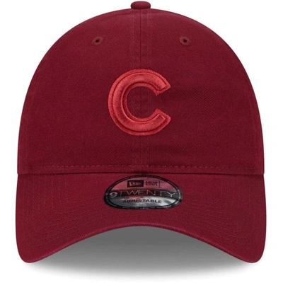 Shop New Era Cardinal Chicago Cubs Color Pack 9twenty Adjustable Hat