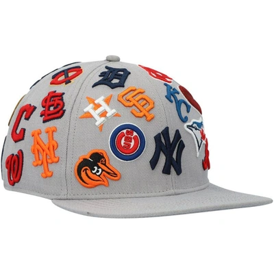 Shop Pro Standard Gray Mlb Pro League Wool Snapback Hat