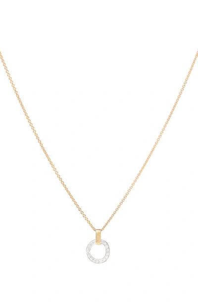 Shop Marco Bicego Jaipur Diamond Link Pendant Necklace In Yellow/ White Gold