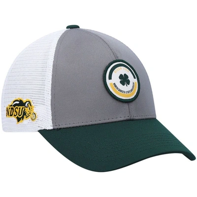Shop Black Clover Green/gray Ndsu Bison Motto Trucker Snapback Hat