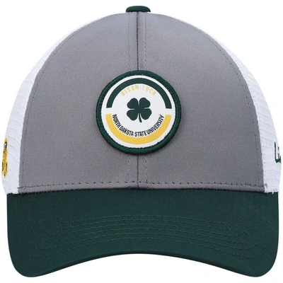 Shop Black Clover Green/gray Ndsu Bison Motto Trucker Snapback Hat