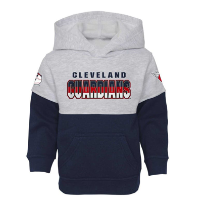 Shop Outerstuff Toddler Navy/heather Gray Cleveland Guardians Two-piece Playmaker Set