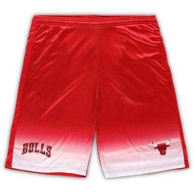Shop Fanatics Branded Red Chicago Bulls Big & Tall Fadeaway Shorts