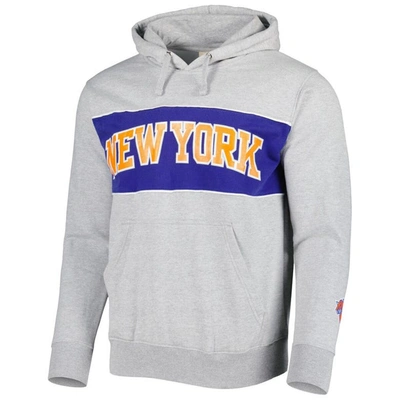 Shop Fanatics Branded Heather Gray New York Knicks Wordmark French Terry Pullover Hoodie