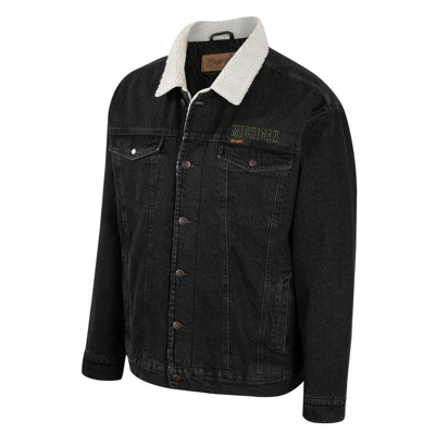 Shop Colosseum X Wrangler Charcoal Michigan Wolverines Western Button-up Denim Jacket