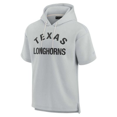 Fanatics Signature Unisex  Gray Texas Longhorns Super Soft Fleece Short Sleeve Pullover Hoodie In Gray