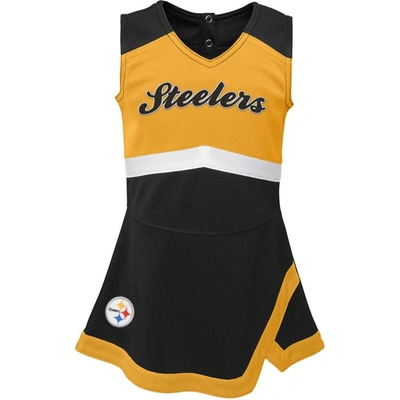 Shop Outerstuff Girls Infant Black Pittsburgh Steelers Cheer Captain Jumper Dress