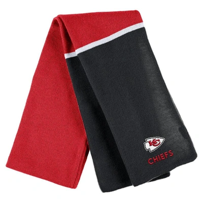 Shop Wear By Erin Andrews Red Kansas City Chiefs Colorblock Cuffed Knit Hat With Pom And Scarf Set