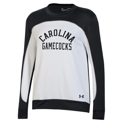 Shop Under Armour Black/white South Carolina Gamecocks Colorblock Pullover Sweatshirt