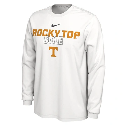 Shop Nike White Tennessee Volunteers 2023 On Court Bench Long Sleeve T-shirt