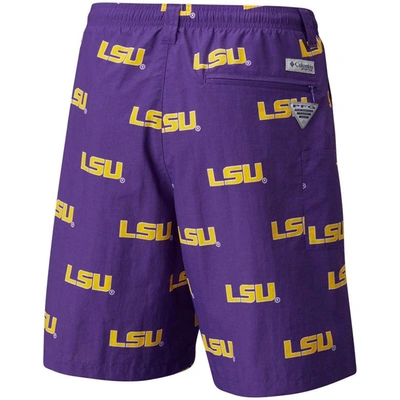 Shop Columbia Purple Lsu Tigers Big & Tall Backcast Shorts