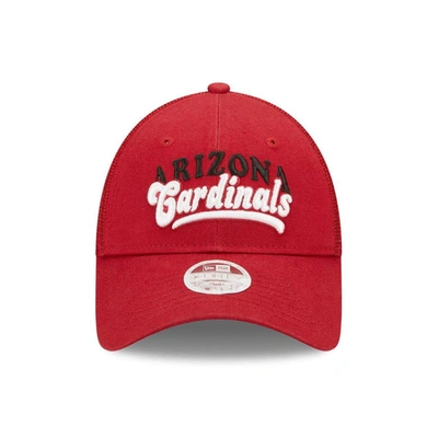 Shop New Era Cardinal Arizona Cardinals Team Trucker 9forty Snapback Hat