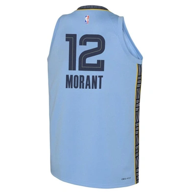 Shop Jordan Brand Youth  Ja Morant Light Blue Memphis Grizzlies Swingman Jersey
