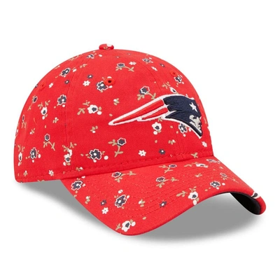 Shop New Era Red New England Patriots  Floral 9twenty Adjustable Hat