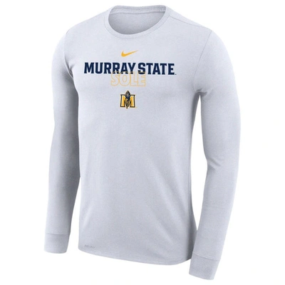 Shop Nike White Murray St. Racers 2023 On Court Bench Long Sleeve T-shirt