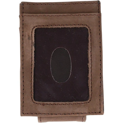 Shop Eagles Wings Miami Marlins Leather Front Pocket Wallet In Brown