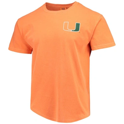 Shop Image One Orange Miami Hurricanes Baseball Flag Comfort Colors T-shirt