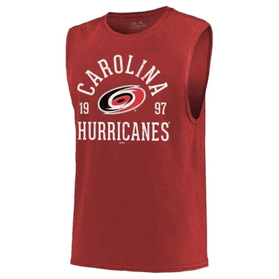 Shop Majestic Threads Red Carolina Hurricanes Softhand Muscle Tank Top