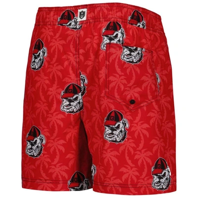 Shop Wes & Willy Youth   Red Georgia Bulldogs Palm Tree Swim Shorts