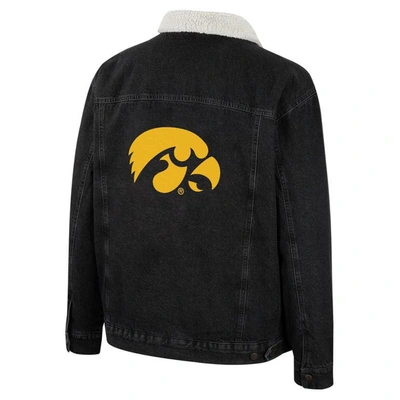 Shop Colosseum X Wrangler Charcoal Iowa Hawkeyes Western Button-up Denim Jacket