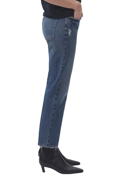 Shop Agolde Kye Mid Rise Ankle Straight Leg Jeans In Notion